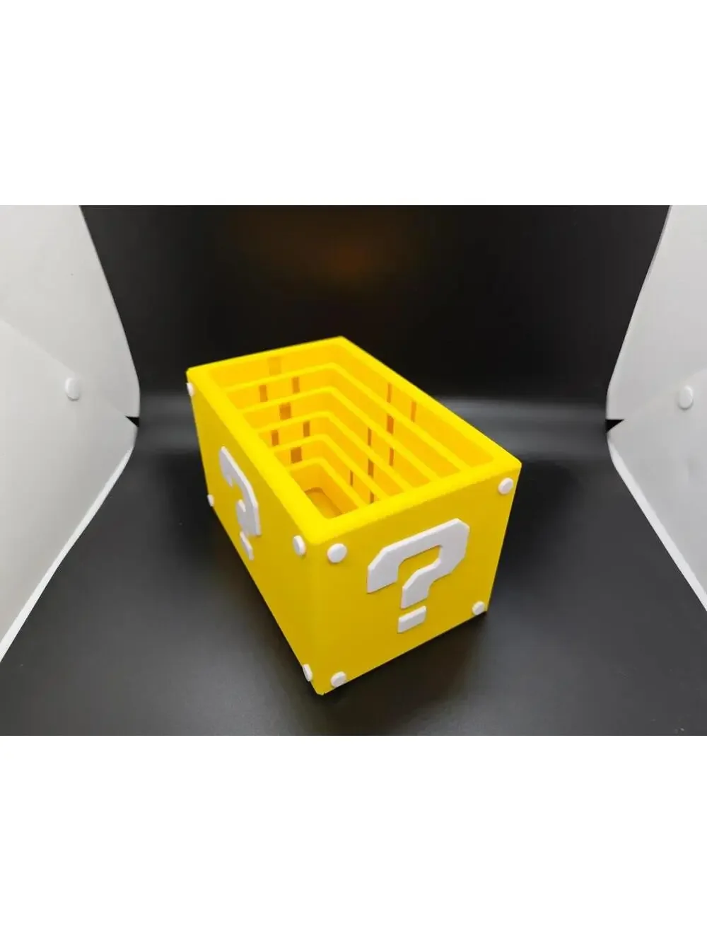 D Printed Question Block Style Tissue Box – Video Game Inspired Sunken Design